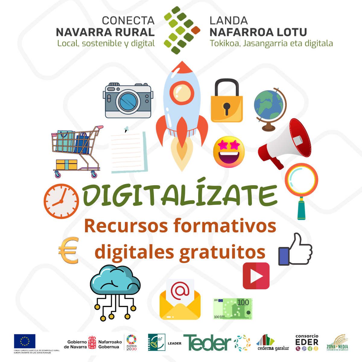 Los Grupos de Acción Local de Navarra presentan la guía de recursos de digitalización para la ciudadanía.